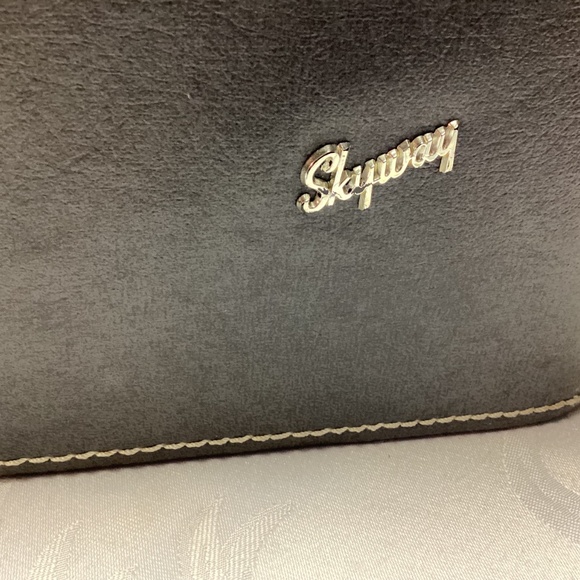 Vintage 50s 60s SKYWAY Luggage Train Cosmetic Case Mid Century Pinup Glam Travel - Picture 4 of 15